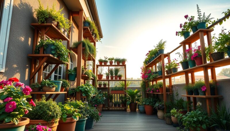 Zidne police na terasi za cveće i odlaganje Zidne police na terasi za cveće i odlaganje